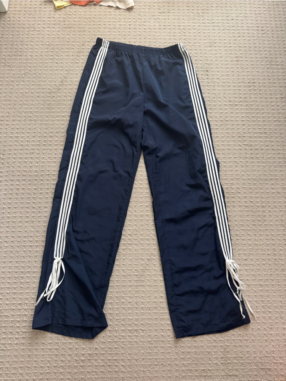 Women’s Edikted Navy Joggers with White Side Stripes